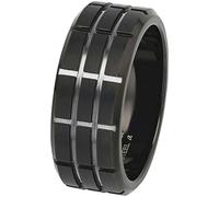 Fingerring S.OLIVER "2038878/-79/-80/-81" Gr. 62, grau (gunfarben), Fingerringe, Herren, 62, Edelstahl, 9mm, Fingerring (81066950-62) gunfarben