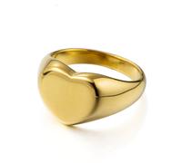 Fingerring "Schmuck Geschenk Edelstahl Damenring Ring Herz" Gr. 54, gelbgoldfarben, ANISTON JEWELRY & WATCHES, Fingerringe, Damen, 54, Edelstahl, 4mm, Fingerring, Made in Germany (30642749-54) gelbgol