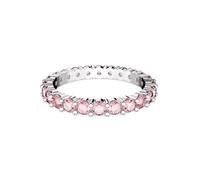 Fingerring SWAROVSKI "Matrix, Rundschliff" Gr. 60, rosa (metallfarben, rosa), Fingerringe, Damen, 60, Metall, Fingerring, mit Swarovski Kristall (35504214-60) metallfarben, rosa