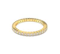 Fingerring SWAROVSKI "Matrix Tennis Vittore, 5655703, 5656293, 5656300, 5656297" Gr. 55, gold (gelbgoldfarben, kristallweiß), Fingerringe, Damen, 55, Metall, 1,8mm, Fingerring, mit Swarovski Kristall