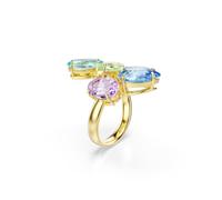 Swarovski Cocktailring Gema Verschiedene Schliffe Mehrfarbig Goldlegierungsschicht 50
