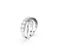 Fingerring SWAROVSKI "Schmuck Geschenk Hyperbola Ring" Gr. 55, metallfarben, kristallweiß, Fingerringe, Damen, 55, Metall, Fingerring, mit Swarovski Kristall, Zirkonia (synth.) (18216627-55) metallfar
