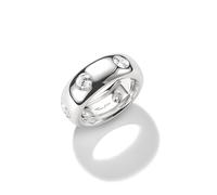 Fingerring THOMAS SABO "Bold Elegance Bandring silber" Gr. 58, silberfarben, kristallweiß, Fingerringe, Damen, 58, Silber 925 (recycelt), 8mm, Fingerring, mit Zirkonia (synth.) (42612849-58) silberfar