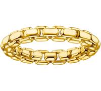 Fingerring THOMAS SABO "Box Chain-Ring" Gr. 64, gold (gelbgoldfarben), Fingerringe, Damen, 64, Silber 925 (recycelt), 3,5mm, Fingerring (92143648-64) gelbgoldfarben