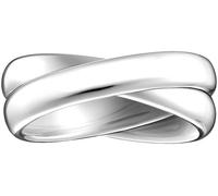Fingerring THOMAS SABO "Duo-Ring Silber" Gr. 64, silber (silberfarben), Fingerringe, Damen, 64, Silber 925 (recycelt), 7mm, Fingerring (70003541-64) silberfarben