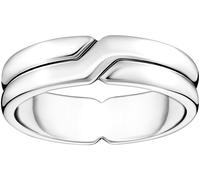 Fingerring THOMAS SABO "Gekreuztes Silberring-Duo" Gr. 60, silber (silberfarben), Fingerringe, Damen, 60, Silber 925 (recycelt), 6mm, Fingerring (41419201-60) silberfarben