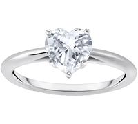 Fingerring THOMAS SABO "Schmuck Silber 925 Ring in Herzform" Gr. 56, silber (silberfarben, kristallweiß), Fingerringe, Damen, 56, Silber 925 (recycelt), 2mm, Fingerring, mit Zirkonia (synth.) (6013832