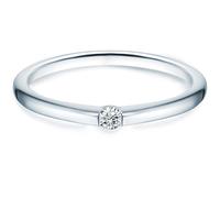 Fingerring TRILANI "X884" Gr. 56, silber, Fingerringe, Damen, 56, Silber 925 (Sterlingsilber), 1,7mm, Fingerring, mit Zirkonia (28321523-56) silber