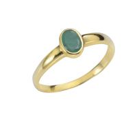 Fingerring VIVANCE "375/- Gelbgold mit Smaragd" Gr. 62, gelb, Fingerringe, Damen, 062 (19,7), Gold, Fingerring (39378927-62) gelb