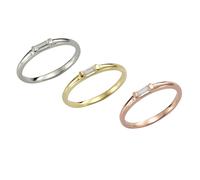 Fingerring VIVANCE "925 Silber dreifarbig Zirkonia weiß" Gr. 58, bunt (mehrfarbig), Fingerringe, Damen, 058 (18,5), Silber 925 (Sterlingsilber), Fingerring (94227500-58) mehrfarbig