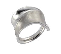 Fingerring VIVANCE "925 Silber rhodiniert glanz matt" Gr. 54, weiß, Fingerringe, Damen, 054 (17,2), Silber 925 (Sterlingsilber), Silberring (76753501-54) weiß