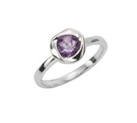 Fingerring VIVANCE "925-/ Sterling Silber Amethyst" Gr. 19, weiß, Fingerringe, Damen, 060 (19,1), Silber 925 (Sterlingsilber), Fingerring (78939440-19) weiß