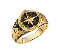 Fingerring VIVANCE "925/- Sterling Silber vergoldet" Gr. 23, gelb, Fingerringe, Herren, 023 (71,8), Silber 925 (Sterlingsilber), Fingerring (81436165-23) gelb