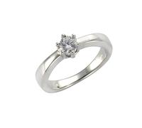 Fingerring VIVANCE "Silber 925 rhodiniert Zirkonia" Gr. 58, weiß, Fingerringe, Damen, 058 (18,5), Silber 925 (Sterlingsilber), Fingerring (17538666-58)