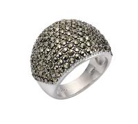 Zeeme Gemstones Ring 925/- Sterling Silber Markasit weiß Rhodiniert (Größe: 017 (53,5))
