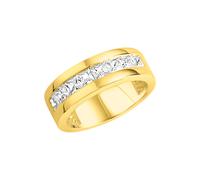 Fingerring ZEEME "925/- Sterling Silber" Gr. 16,5, gelb, Fingerringe, Damen, 052 (16,6), Silber 925 (Sterlingsilber), Fingerring (92397757-16,5) gelb