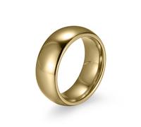 Fingerring ZEEME "Edelstahl gelb-vergoldet 8mm breit" Gr. 17, gelb, Fingerringe, Damen, 017 (53,5), Edelstahl (11696218-17) gelb