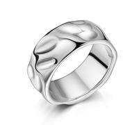 Fingerring ZEEME "Edelstahl hochglanzpoliert" Gr. 60, weiß, Fingerringe, Damen, 060 (19,1), Edelstahl, Fingerring (96628535-60) weiß