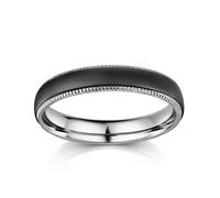 Fingerring ZEEME "Edelstahl matt/glanz" Gr. 60, mehrfarbig, Fingerringe, Damen, 060 (19,1), Edelstahl, Fingerring (18480945-60) mehrfarbig