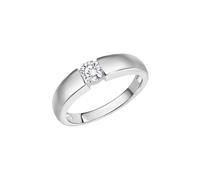 Fingerring ZEEME "Silber 925 mit Zirkonia weiß" Gr. 52, weiß (silber), Fingerringe, Damen, 052 (16,6), Silber 925 (Sterlingsilber), Fingerring (305159-52) silber