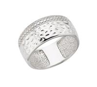 Fingerring ZEEME "Silber 925 rhodiniert mit weißen Zirkonia-Steinen" Gr. 19, weiß (weiß, weiß), Fingerringe, Damen, 019 (60,0), Silber 925 (Sterlingsilber) (51941328-19) weiß, weiß