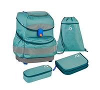 Finkid Buddy Classic Blau - Voll ausgestattetes Kinder Schulranzen-Set, 20l, Größe 20l - Farbe Trellis - Deep Teal