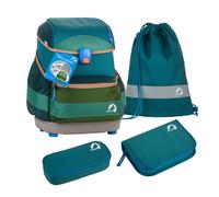 Kinder Schulranzen-Set BUDDY EKO SPORT finkid, Recycling-Material grün