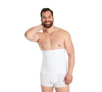 FINN Bauchweggürtel Herren - Figurformende Shapewear Bauchbinde - Starker Body Shaper mit Bauchweg Effekt - Miedergürtel und Korsett Alternative für Männer Weiß Weiss L