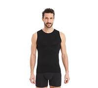 FINN Business Unterhemd Herren Ärmellos mit Rundhals-Ausschnitt - Unterziehshirt Männer aus original Lenzing® Modal Stoff - Das perfekte Tank-Top unter Hemd und Anzug Schwarz XXL
