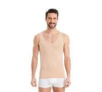 FINN Business Unterhemd Herren Ärmelloses Tank-Top - Unterziehshirt Männer aus original Lenzing® Modal Stoff - Das perfekte Achsel-Shirt unter Hemd und Anzug Hautfarbe Nude L