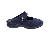 Finn Comfort Damen Hausschuhe Brig – Wollfilz, offen – Dunkelblau Größe 39