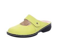 FinnComfort Stanford Lime (Limette/Grün) - Clogs - Damenschuhe Pantolette / Zehentrenner, Grün, leder (nube) für Damen, gelb, Gr. 38 EU