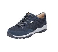 FinnComfort Tessin Marine/Atlantic (blau) - Schnürschuh mit loser Einlage - Damenschuhe Bequeme Schnürschuhe, Blau, leder/nylon (muustang/quilt/knautschlack) für Damen, blau, Gr. 42 ½ EU / 8,5 UK