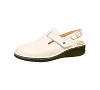 Finn Comfort Clog Aveiro Nappaleder Weiß Klettverschluss Fersenriemen Antistatisch Gr. 41