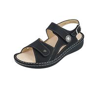 FINN COMFORT Barbuda Damen Sandale schwarz Glattleder 39 Schwarz Damen
