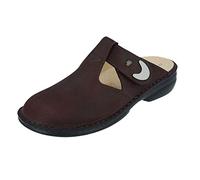 Finn Comfort Belem Damenpantolette, bequem, Prugna, Leder, NEU - Damenschuhe Pantolette / Zehentrenner, Rot, leder (alaska)