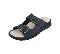 Finn Comfort Cayman Soft Damen und Herren Pantolette blau Marine Neptun Leder