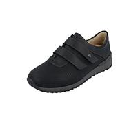 Finn Comfort Damen Kletthalbschuhe Ivrea Nubukleder Schwarz Klettverschluss Größe 43 / UK 9