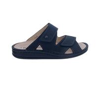Finn Comfort Danzig-S Pantolette 81529-834041, Streetnubuk (Nubukleder), Atlantic (dunkelblau), Weichbettung Blau Gr. 40