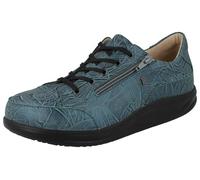 Finn Comfort FINNAMIC Hachiouji Damen Schnürschuhe Petrol bedrucktes Glattleder (blau, EU Schuhgrößensystem, Erwachsene, Damen, Numerisch, Breit, 42)