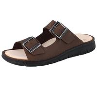 Finn Comfort FINNCO Cayman Soft Herren Pantolette braun Espresso Glover Nubukleder