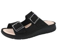 Finn Comfort FINNCO Cayman Soft Herren Pantolette schwarz Black Tangobuk Leder