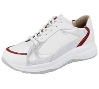 Finn Comfort FINNCO Piccadilly Damen Halbschuhe Weiss Silber rot Leder