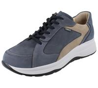Finn Comfort FINNCO Piccadilly Herren Halbschuhe blau beige Nubukleder (EU Schuhgrößensystem, Erwachsene, Herren, Numerisch, Breit, 42)