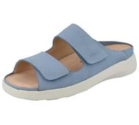 Finn Comfort Flores-Soft Damen Pantolette hellblau Nubukleder (hellblau, EU Schuhgrößensystem, Erwachsene, Damen, Numerisch, Breit, 40)