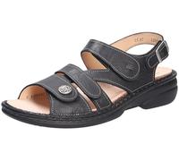 Finn Comfort Gomera, Damen Knöchelriemchen Sandalen, Schwarz (Schwarz) (43 EU, Schwarz)