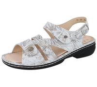 Finn Comfort Gomera Damen Sandalen weiß braun dune Savanne Glattleder