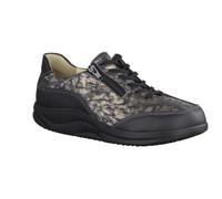 Finn Comfort Halbschuh Otaru 2913-902984, Finnamic Abrollsohle, Glattleder, Schwarz - Bronze, Weiche Fußbettung zum Wechseln Schwarz