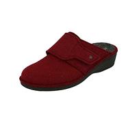 Finn Comfort Hausschuh Andermatt 6550 Damen Wollfilz mit Klettverschluss Cassis Größe 38