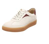 Finn Comfort Interlagos Bianco/Silber/Bordo - sportlicher Schnürschuh - Marken, Mehrfarbig, Leder (Nubuk/Brina/nube) Größe 40